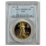 1 Troy Oz. Fine Gold PCGS 1992-W Eagle $50.