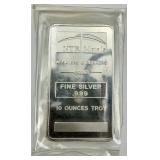 10 Troy Oz. Fine Silver NTR Metals Bar.