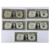 43 $1 Blue Seal Silver Certificates.