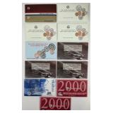 11 U.S. Mint Uncirculated Coin Sets 1984-2000.