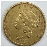 90% Gold 1873-S Liberty Head $20 Double Eagle.