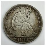 90% Silver 1855-O Liberty Seated Arrow Half.