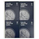 4 Lincoln Memorial Cents Collection Books.