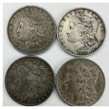 4 90% Silver Morgan Dollars.