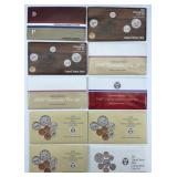 10 U.S. Mint Uncirculated Coin Sets Years 1984-92.