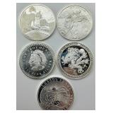 5 1 Troy Oz Fine Silver Rounds.