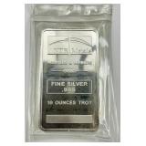 10 Troy Oz. Fine Silver NTR Metals Bar.
