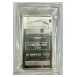 10 Troy Oz. Fine Silver NTR Metals Bar.