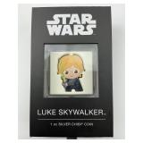 1 oz  Silver Star Wars Luke Skywalker Chibi Coin.