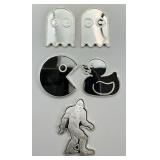 5 5-10g Fine Silver Pac-Man, Big Foot, Duck Coins.