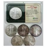 6 1 Troy Oz. Fine Silver American Eagle $1.