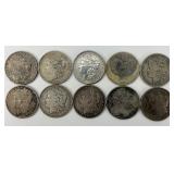 10 90% Silver 1891-Morgan Dollars.