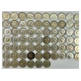 66 90% Silver 1964 Kennedy Half Dollars.