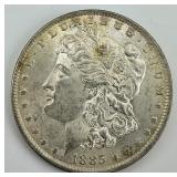 90% Silver 1885-O Morgan Dollar.