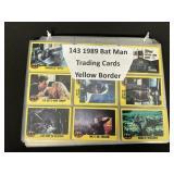 1989 Yellow Border Batman Trading Cards.