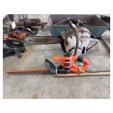 Vtg David Bradley Chainsaw, Black & Decker Hedge