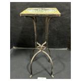 Art Deco Tile Insert Top Side Table.