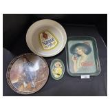 Coca-Cola, Beer Adv Serving Trays.