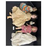 Vintage Composition Sleepy Eye Dolls.