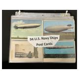 U.S. Navy Ship & Zepplins Postcards.