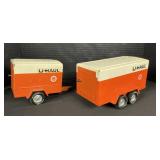Pair Of Pressed Steel Nylint U-Haul Trailers.
