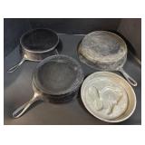 Wagner Cast Iron Skillets & Rabbit Mold.