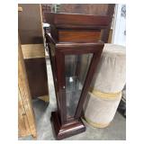 Mahogany Pedestal Curio Cabinet.