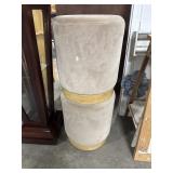 (2) Velvet Upholstered Stool.