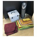 Air Purifier, Crochet Blanket, File Box.