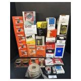 Fuel Filters, Oil Filters, Gauges, Spark Plugs,