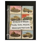 World Of Wheels, Trucks, Tanks, Motorcycle Cards.
