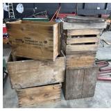 (6) Primitive Wooden Crates.
