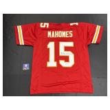 Autographed Patrick Mahomes Jersey.