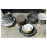 Enamelware Basins & Pail, Cooking Pots.
