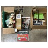 Toy Trucks, Saw, Christmas Lights, Vtech Monitor.