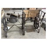 Vtg Standard Wrought Iron Sewing Table Base, &