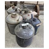 (5) Vtg Fuel & Oil Cans.
