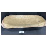 Large Rustic Primitive Wooden Dough Bowl.