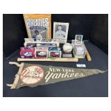 Baseball Memorabilia, Pennant, Cars, Baseballs.