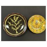 Pair Of Breininger Redware Pottery Dishes.
