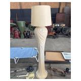 Vtg Postmodern Twisted Ceramic Floor Lamp.
