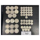 90% Silver Half Dollars & Dimes,