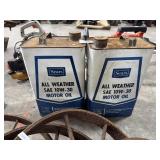 (2) Vtg Sears Advertising Oil Tins.