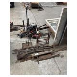 Wrought Iron Fireplace Tools, Bolt Cutter, Vtg