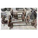 Cast Iron Cart Wheels & Axles.