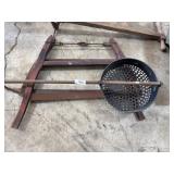 (2) Bow Saw, Vtg Ash/Coal Sifter.