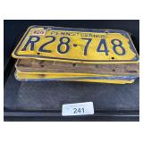 Vintage PA License Plates.