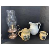 Stoneware Pitchers, Large Lantern.