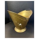 Antique Brass Coal Shuttle Bucket.
