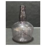 Hand Blown Glass Old Republic Whiskey Bottle.